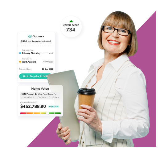 Empower account holders to discover insights into their complete financial picture with credit score and home value tracking.