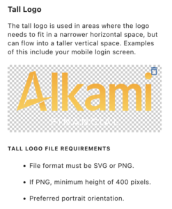 Easily upload your logo to the digital banking platform