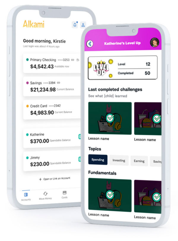 Youth banking platform available within an institution’s digital banking solutions