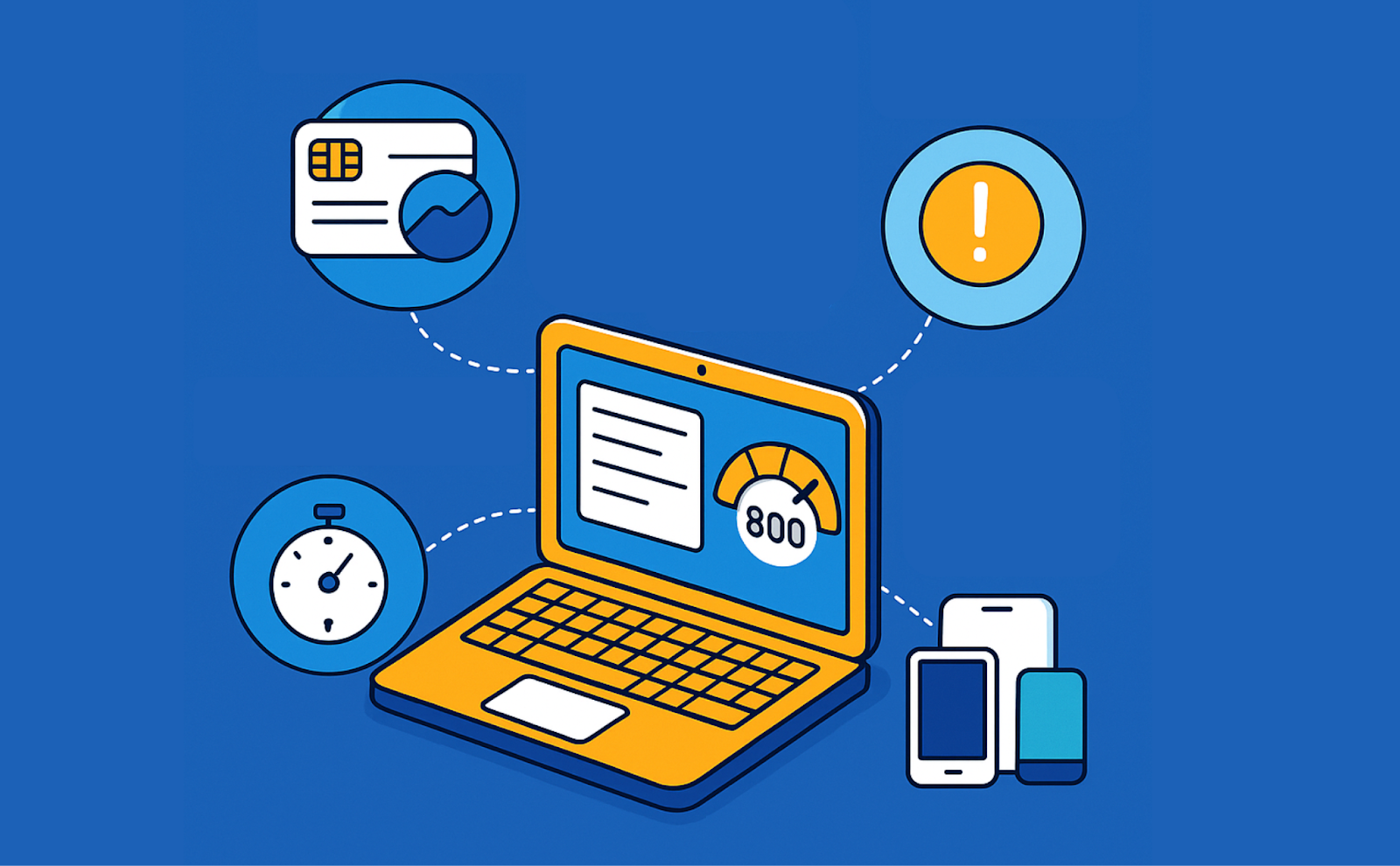 Illustration depicting operational data as the real-time digital trail users create while navigating digital banking platforms.