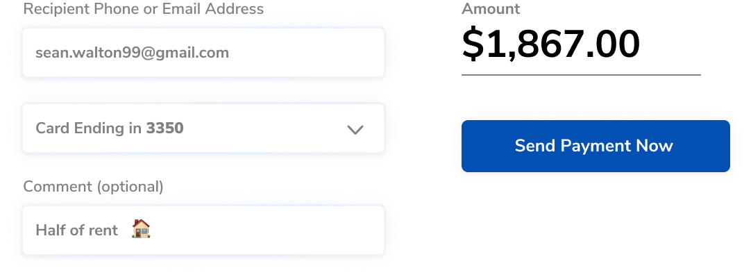 Email address input containing sean.walton99@gmail.com