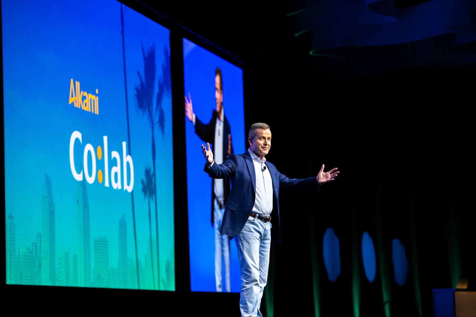 shootman-main-stage-2026 - Alkami Technology Alkami Chief Executive Officer Alex Shootman on the Alkami Co:lab mainstage greeting the audience