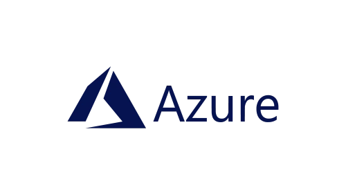 Microsoft Azure logo: blue triangular emblem followed by the word 'Azure'