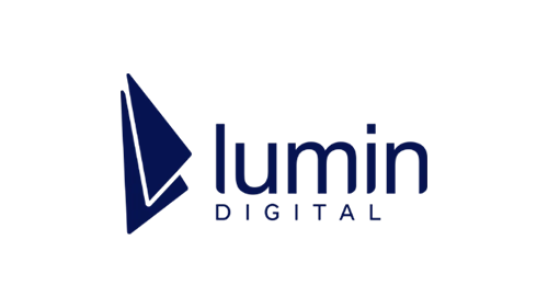 Lumin Digital logo: blue triangular icon to the left of the text 'lumin' with 'DIGITAL' underneath.