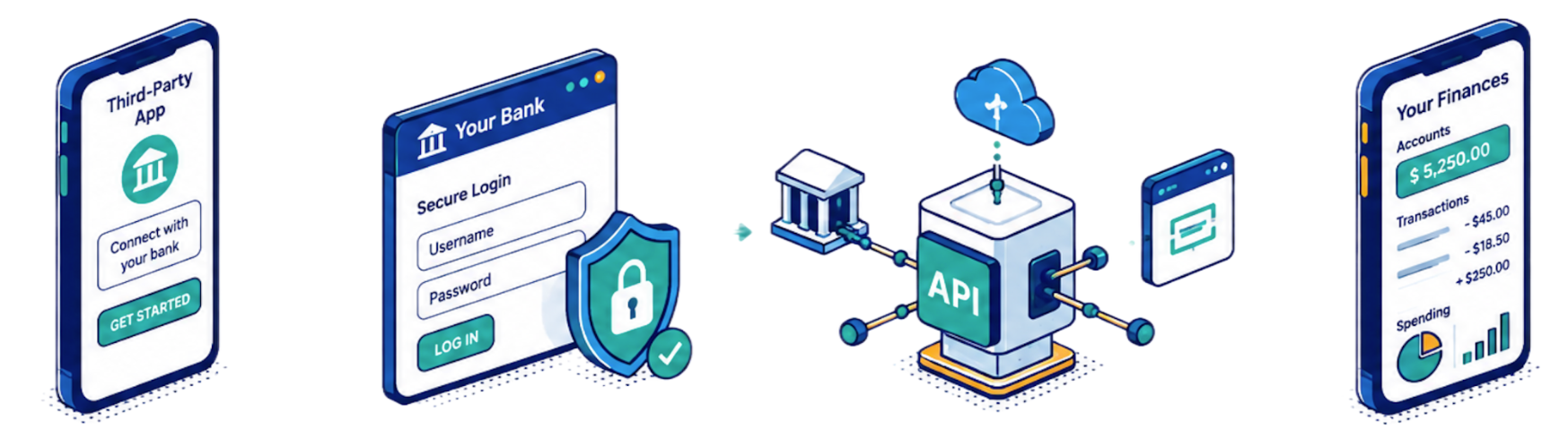 How open banking APIs enable secure, permissioned financial data sharing
